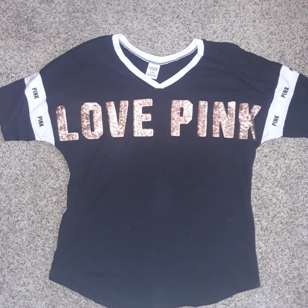 PINK SEQUIN TEE